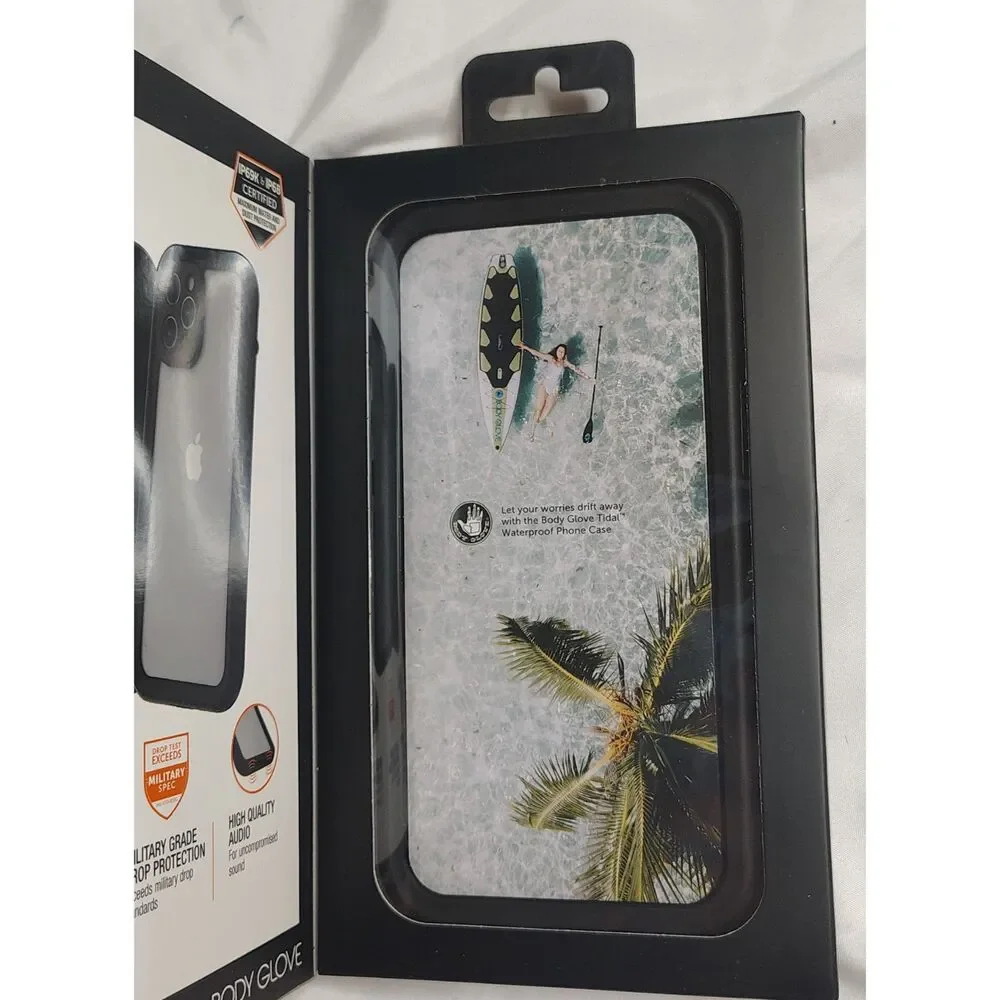 Body Glove Tidal Waterproof Phone Case for iPhone 12 Pro Max - Black/Clear NIB